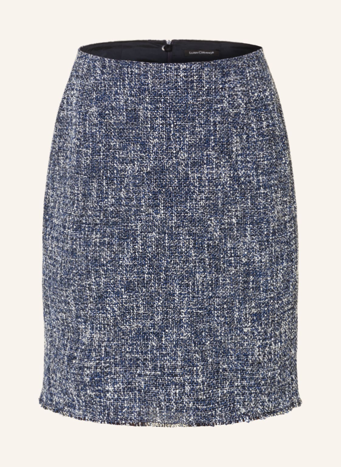 Image of Luisa Cerano Tweed-Rock Mit Glitzergarn blau