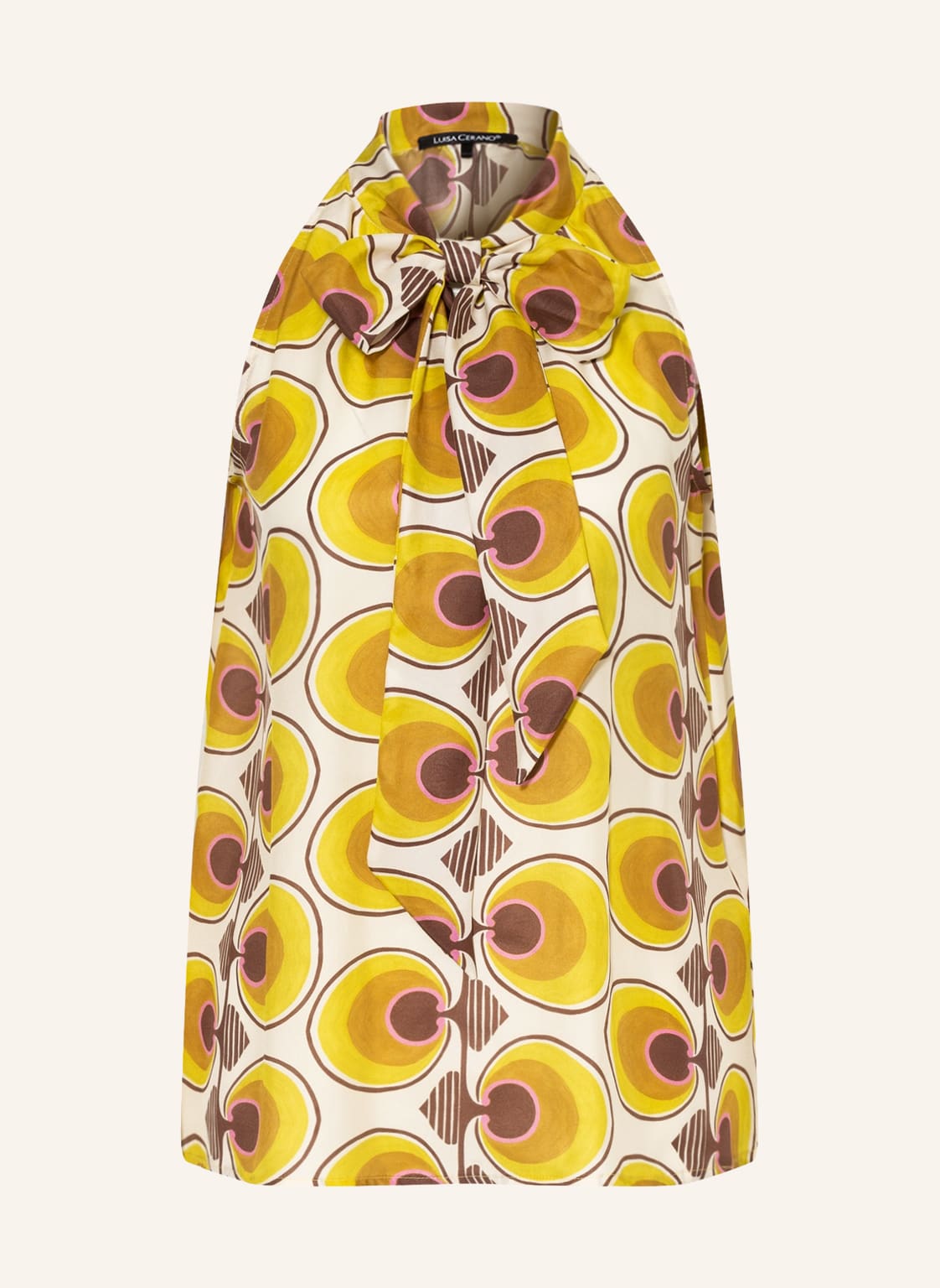 Image of Luisa Cerano Schluppenbluse Aus Seide gelb