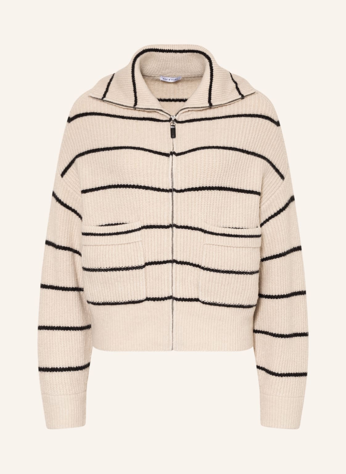 Image of Mrs & Hugs Oversized-Strickjacke beige