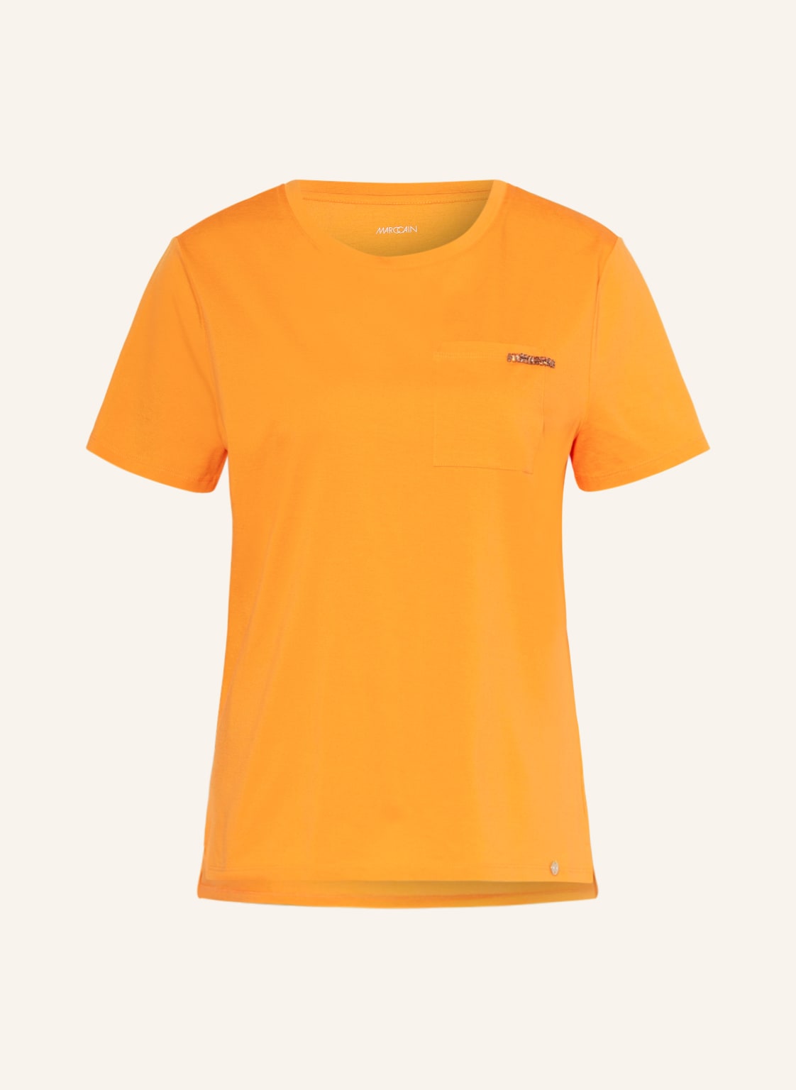 Image of Marc Cain T-Shirt Mit Schmucksteinen orange