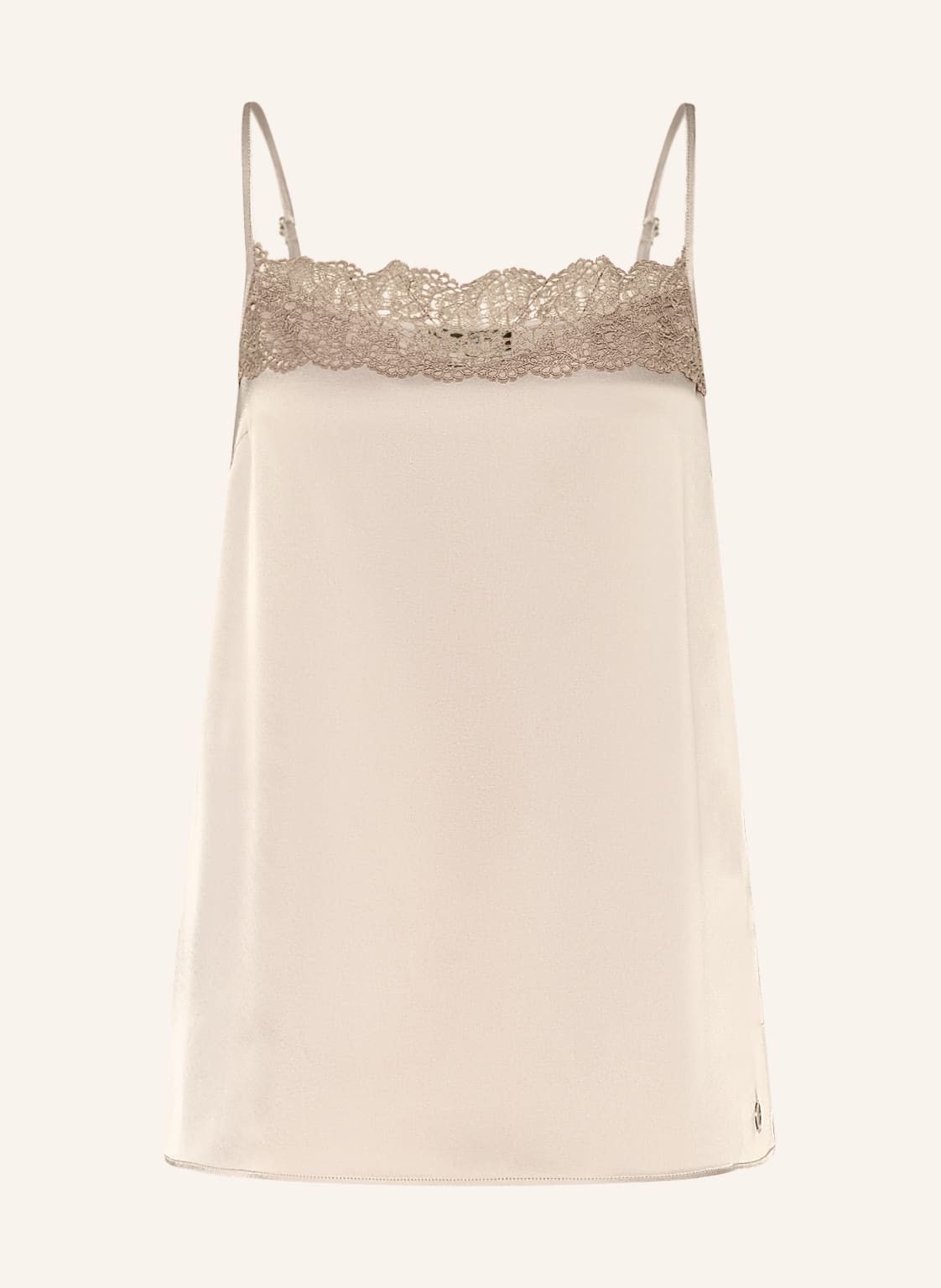 Image of Marc Cain Satintop Mit Spitze beige