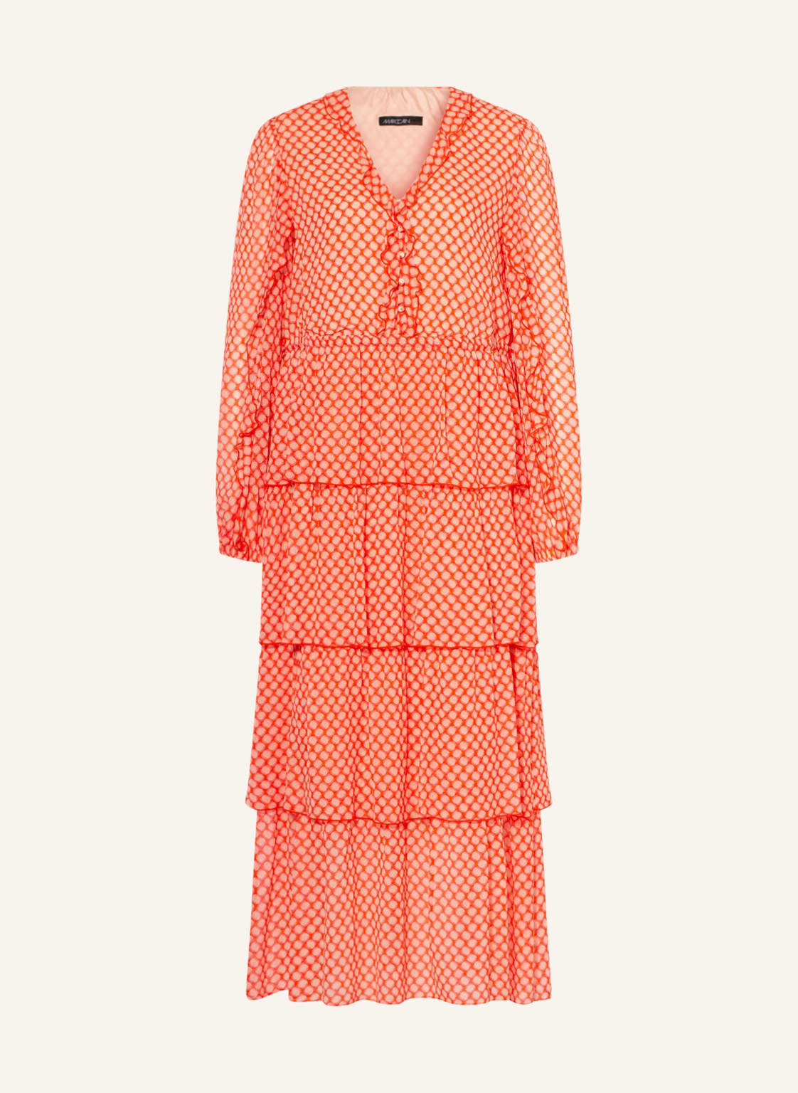 Image of Marc Cain Kleid Mit Volants pink