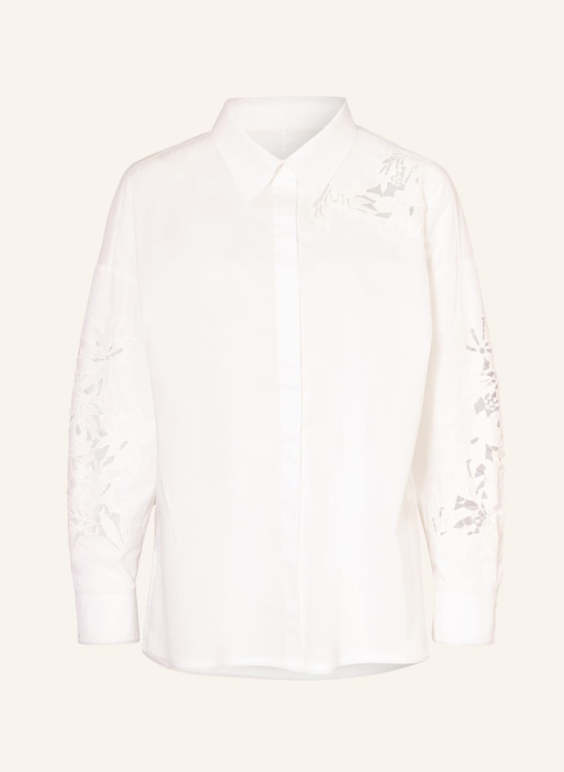 Image of Marc Cain Hemdbluse Mit Spitze weiss
