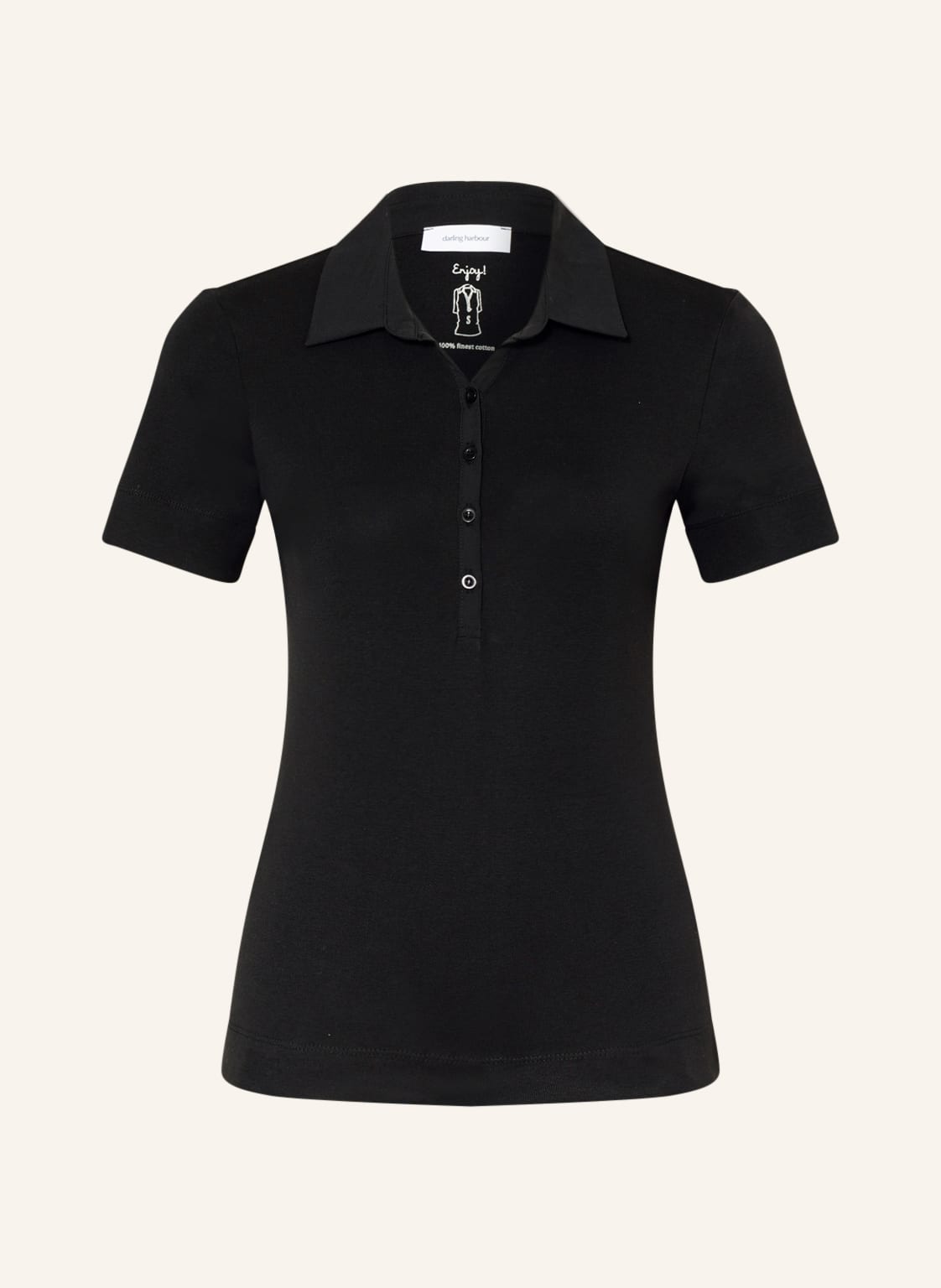 Image of Darling Harbour Jersey-Poloshirt schwarz