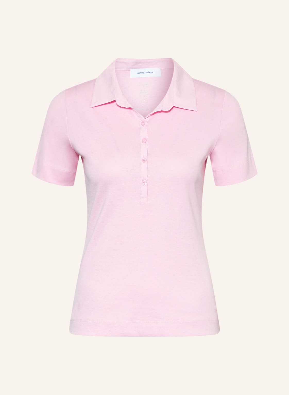 Image of Darling Harbour Jersey-Poloshirt rosa