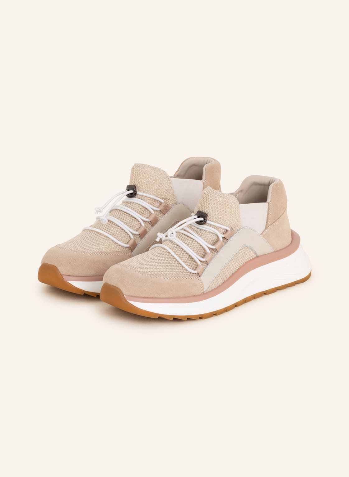 Image of Marc Cain Sneaker Mit Glitzergarn beige