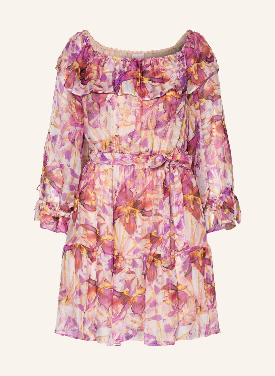 Image of Liu Jo Off-Shoulder-Kleid Mit Seide violett