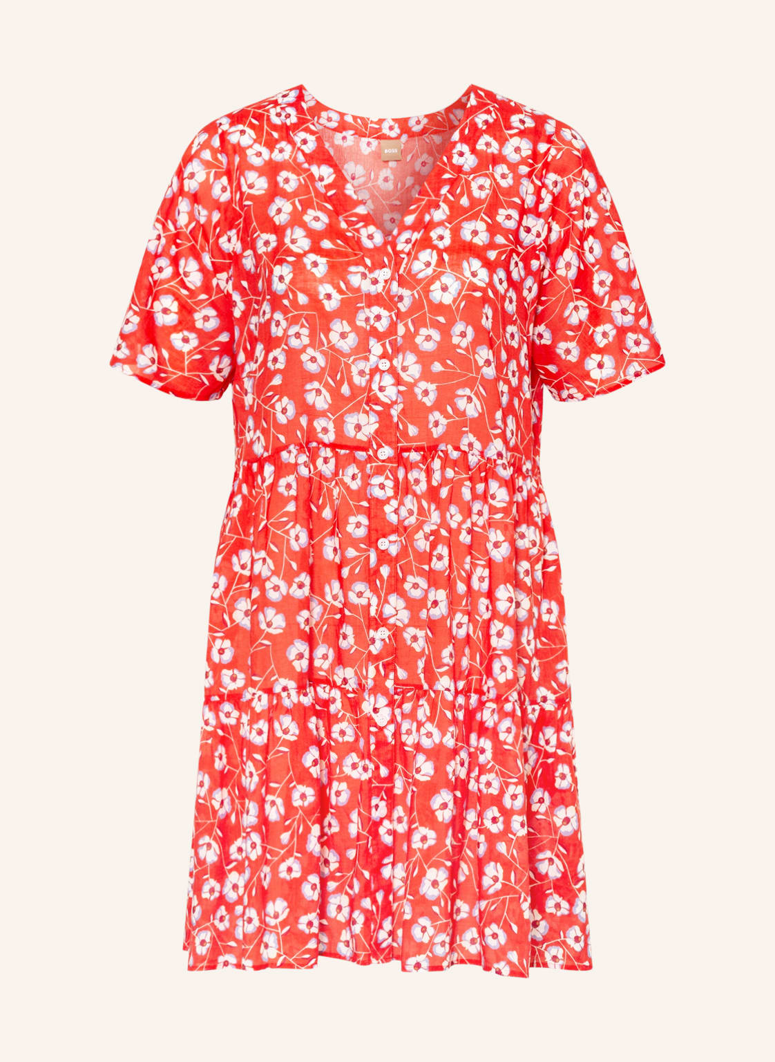 Image of Boss Hemdblusenkleid Dango rot