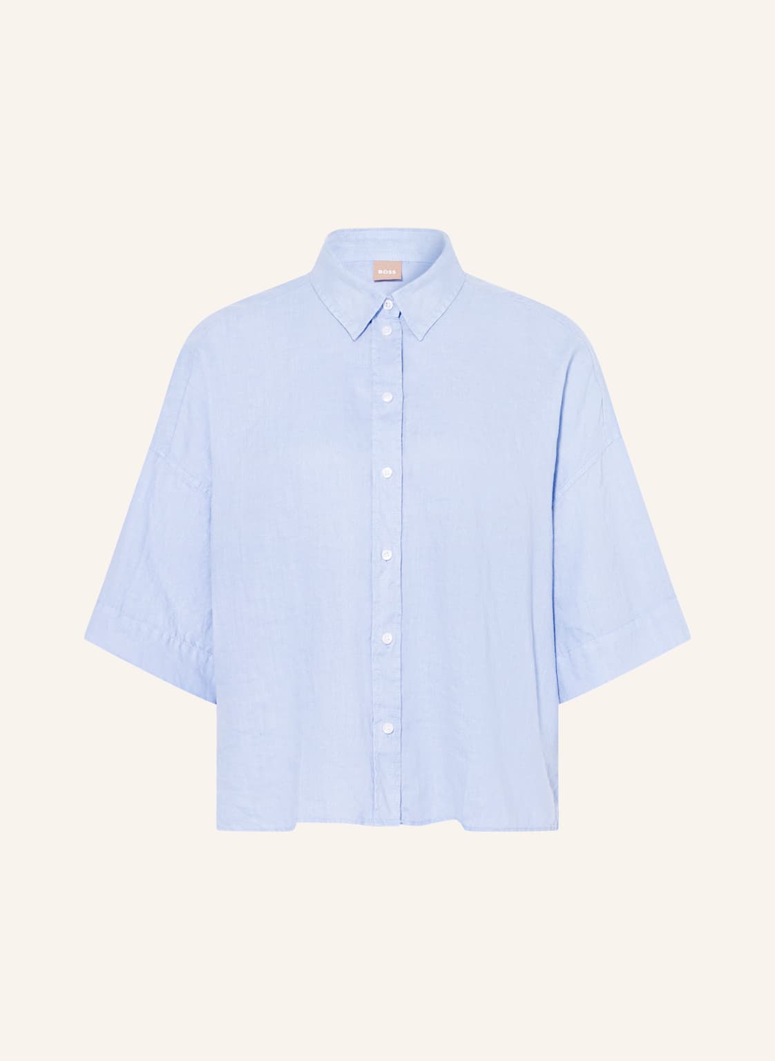 Image of Boss Hemdbluse Balinas Aus Leinen blau