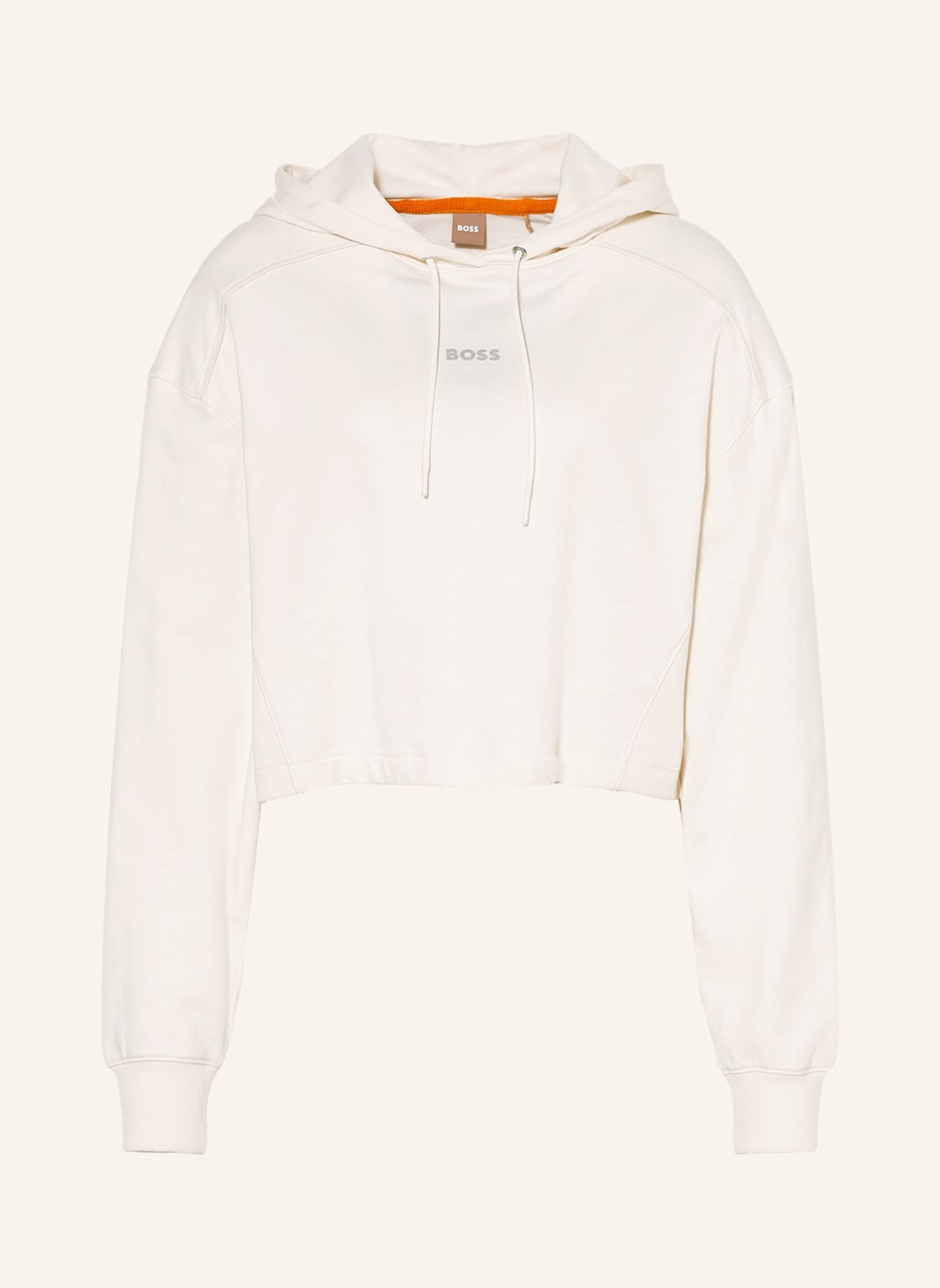 Image of Boss Cropped-Hoodie Eflam weiss