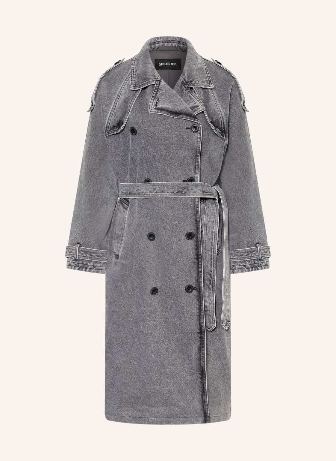 Image of Meotine Jeans-Trenchcoat grau