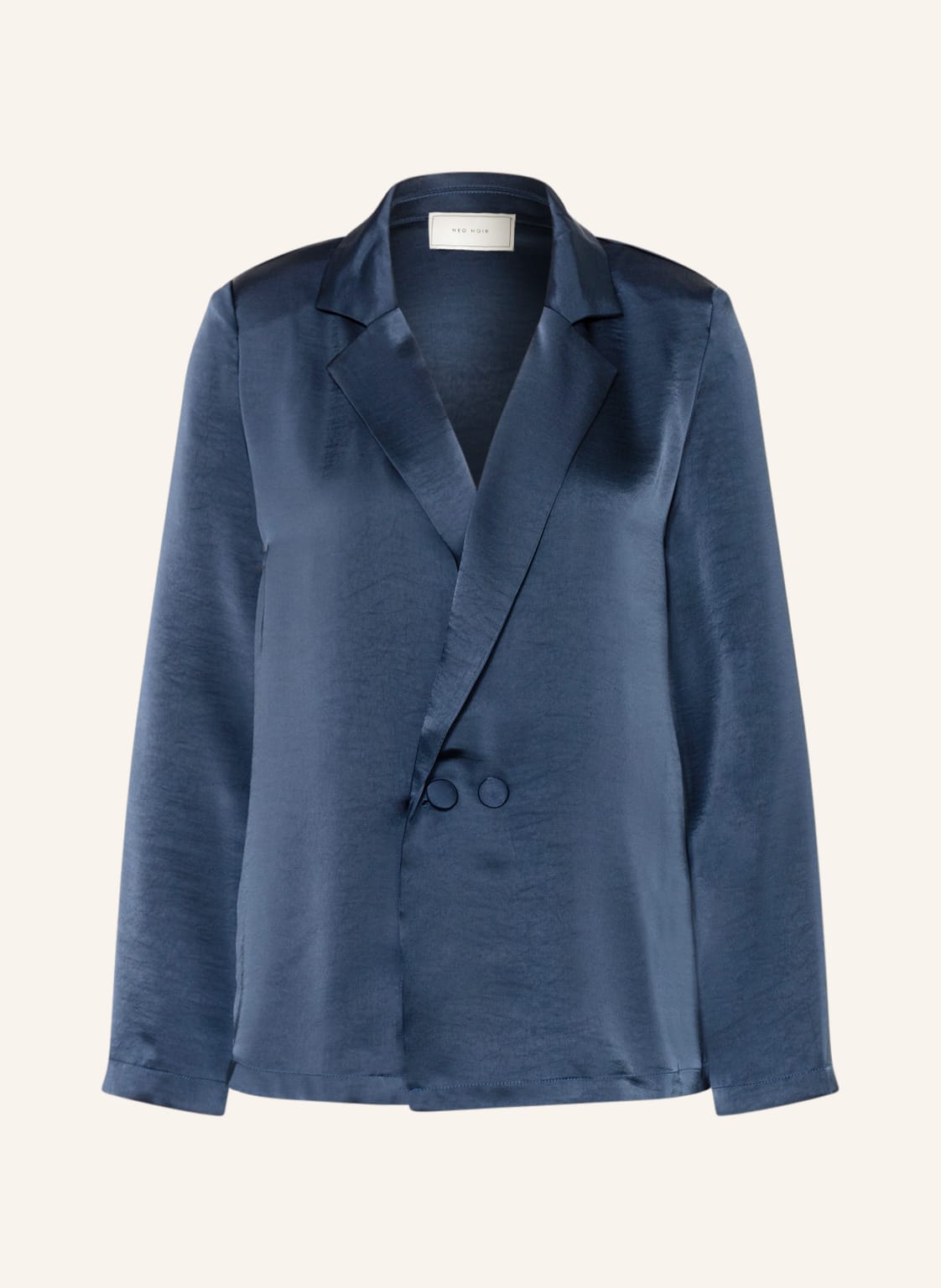 Image of Neo Noir Blazer Aus Satin blau