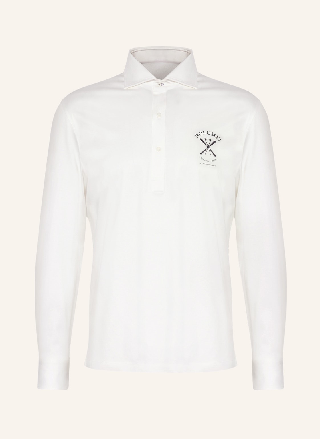 Image of Brunello Cucinelli Jersey-Poloshirt Slim Fit weiss