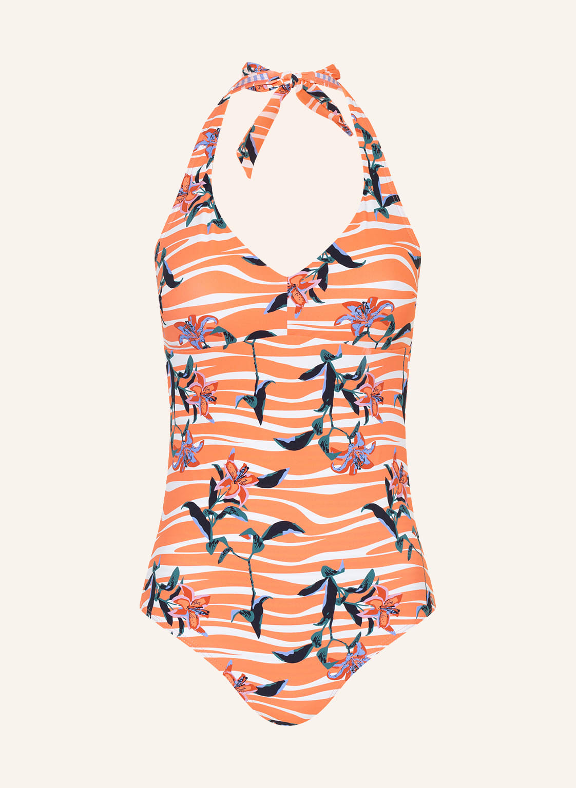 Image of Short Stories Neckholder-Badeanzug orange