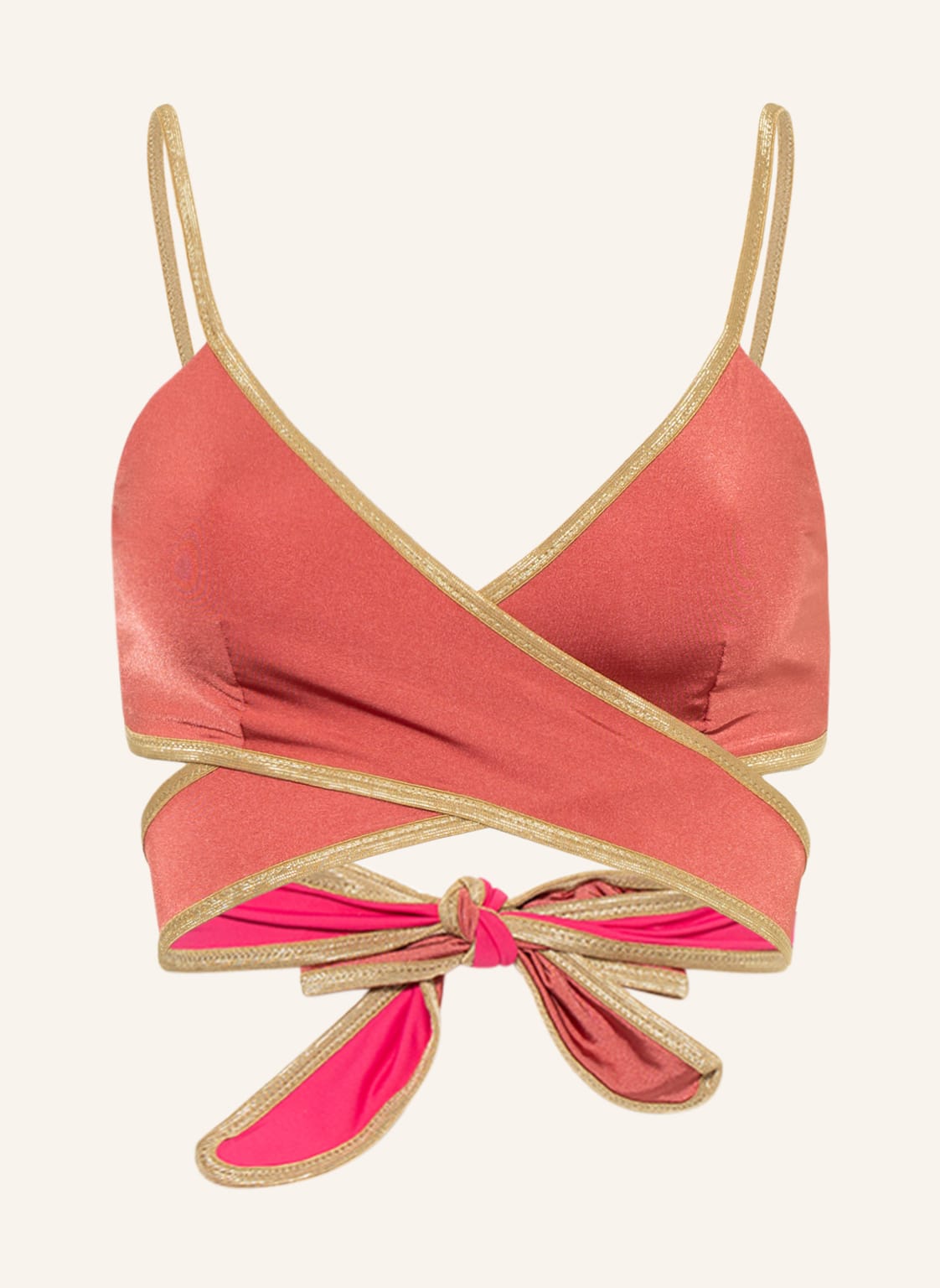 Image of Mymarini Bralette-Bikini-Top Shine Mit Uv-Schutz 50+ pink