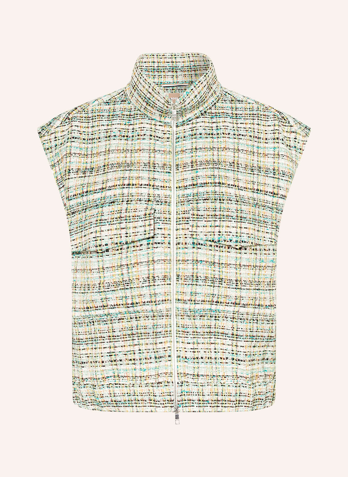 Image of Boss Tweed-Weste Jipely gruen