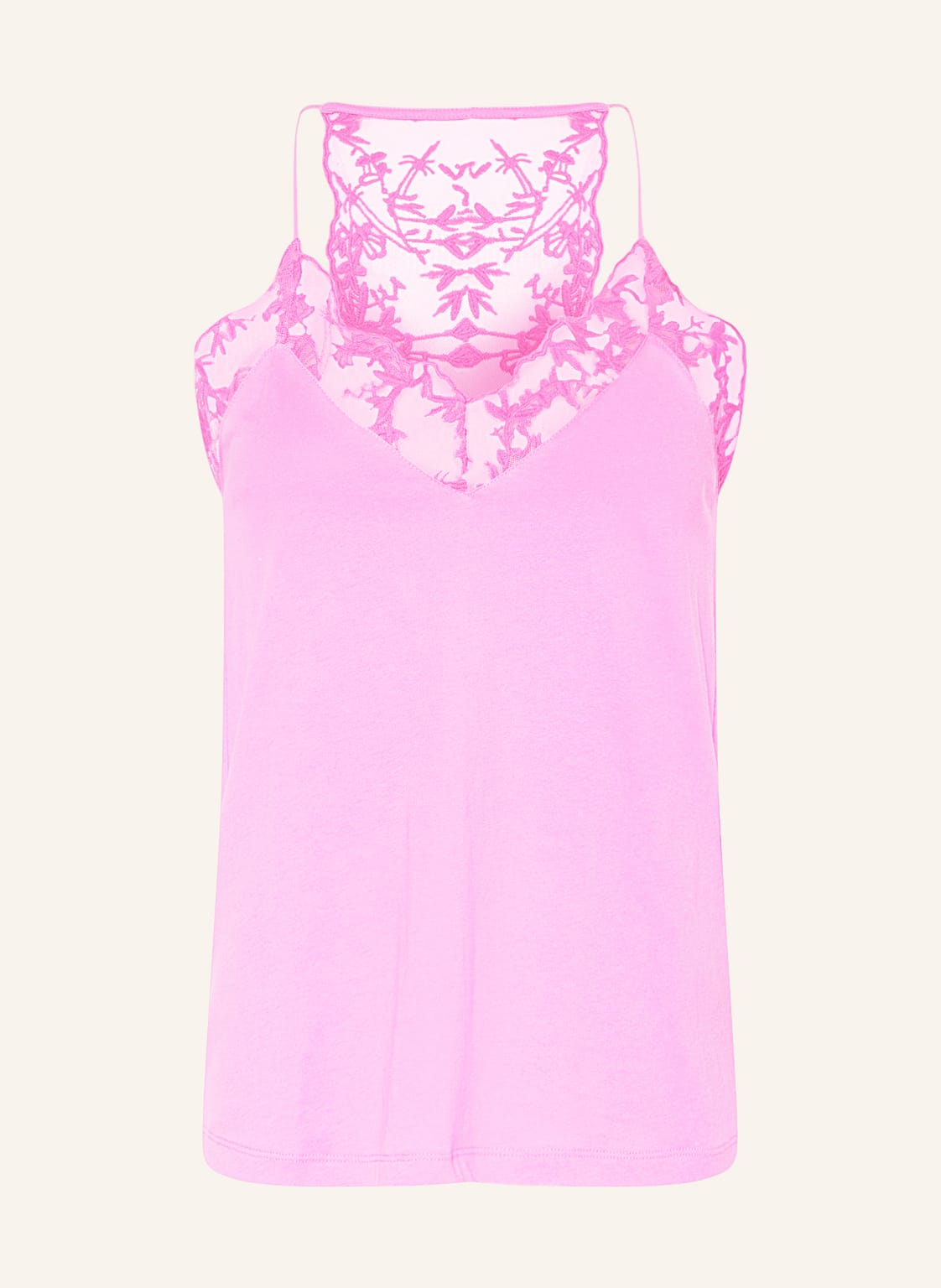 Image of Lanius Top Mit Spitze rosa