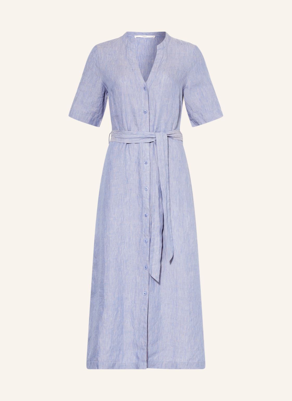 Image of Lanius Hemdblusenkleid Aus Leinen blau