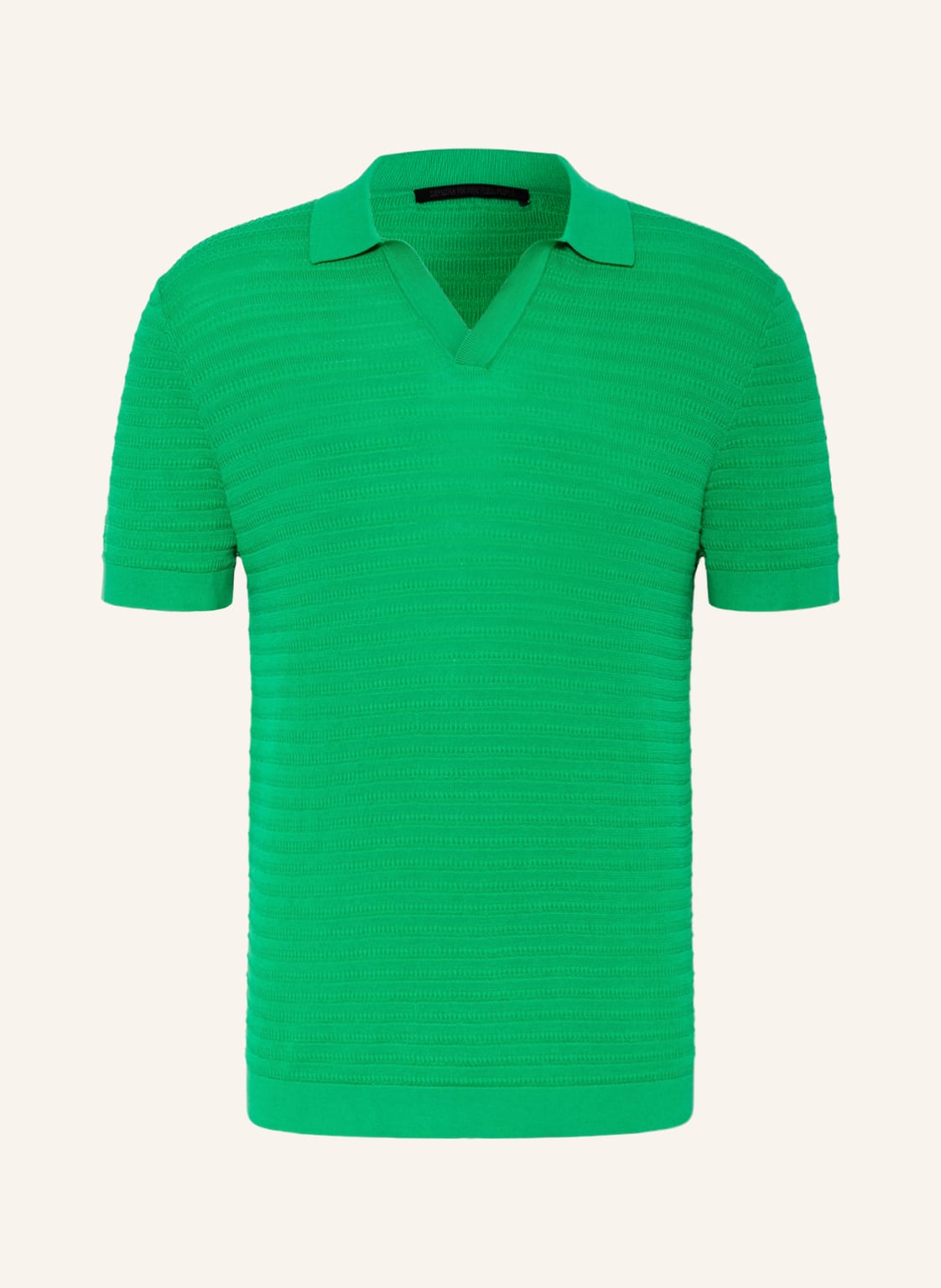 Image of Drykorn Strick-Poloshirt Braian gruen