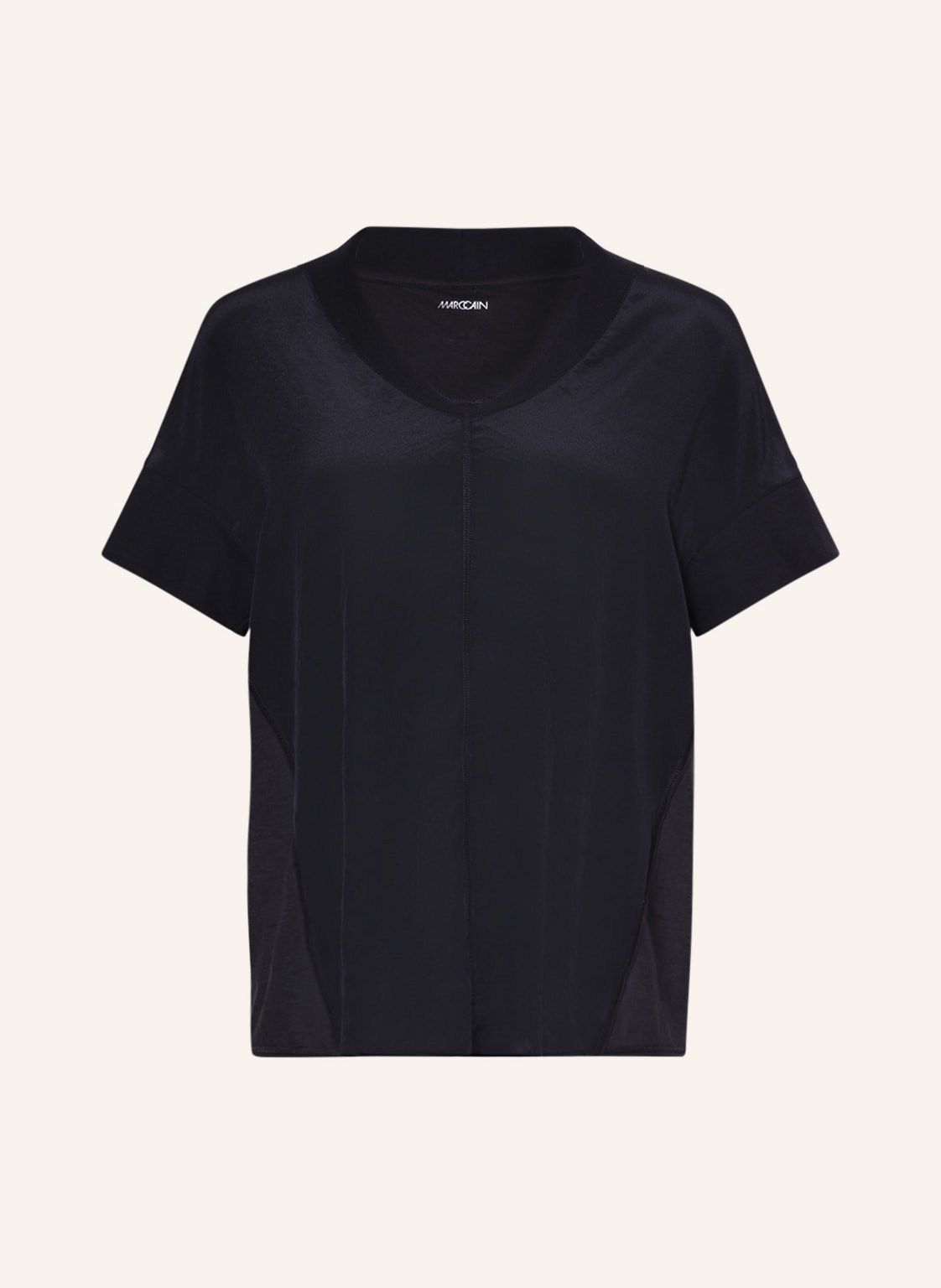 Image of Marc Cain Blusenshirt Im Materialmix blau