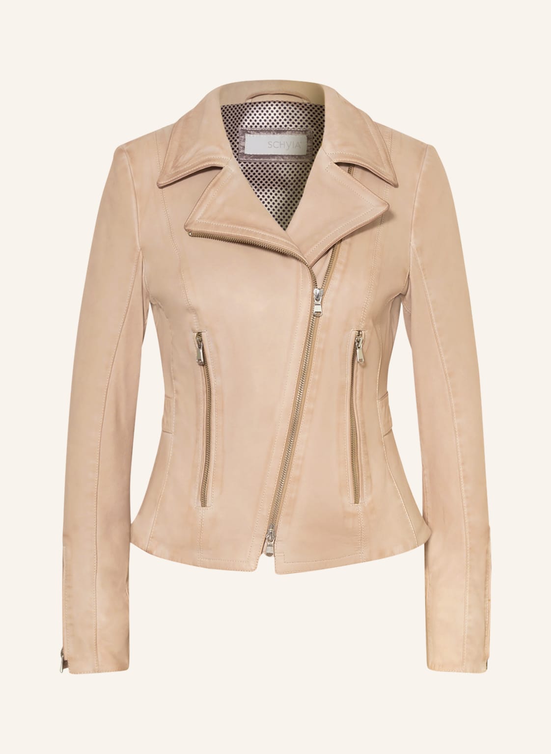 Image of Schyia Lederjacke Laury beige