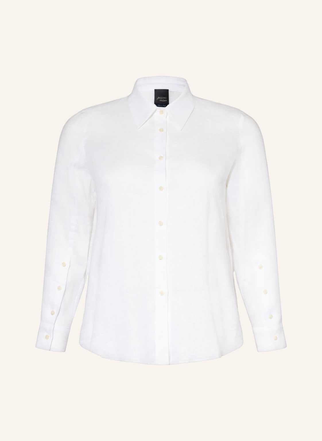 Image of Marina Rinaldi Persona Hemdbluse Baluardo Aus Leinen weiss