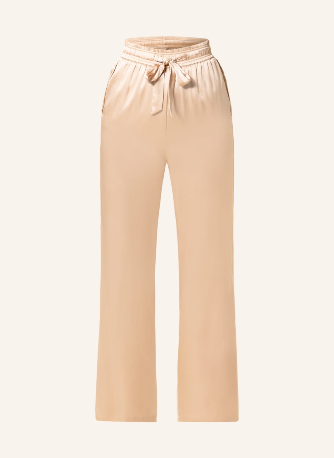 Image of (The Mercer) N.Y. Seidenhose Im Jogging-Stil beige
