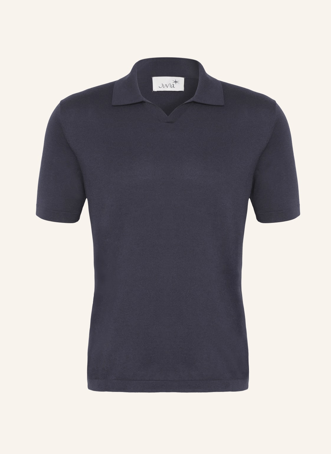 Image of Juvia Strick-Poloshirt blau