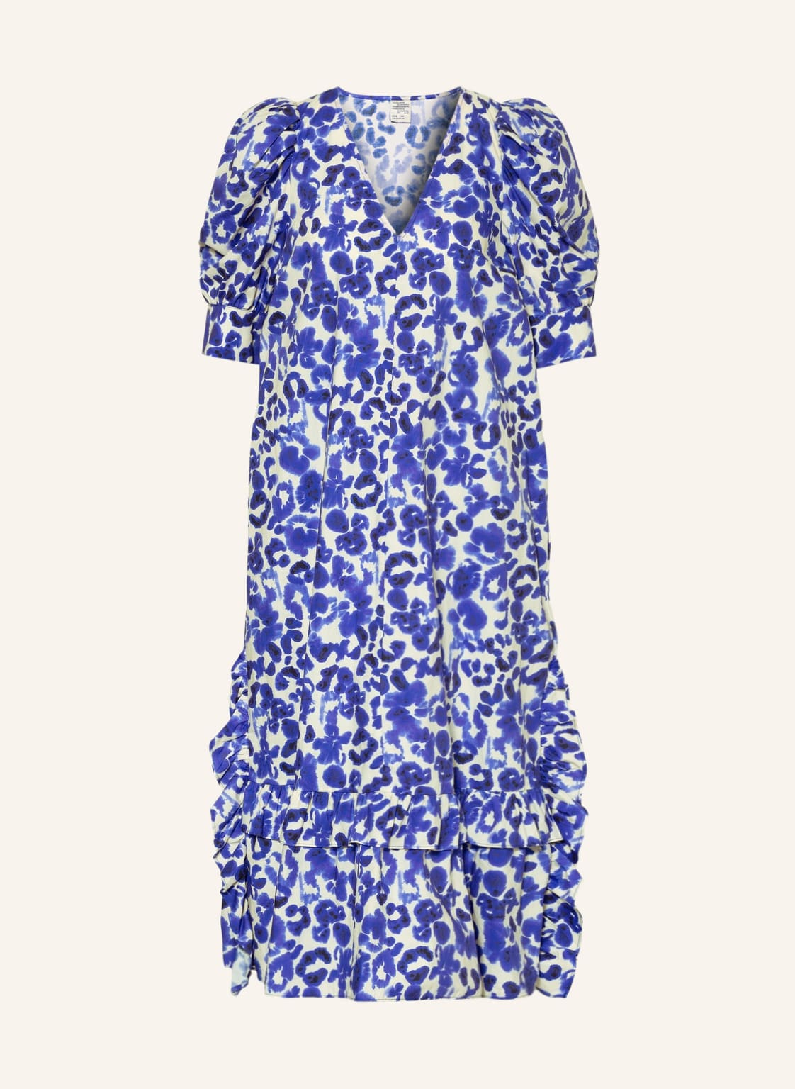 Image of Baum Und Pferdgarten Kleid Ailani Mit Volants blau