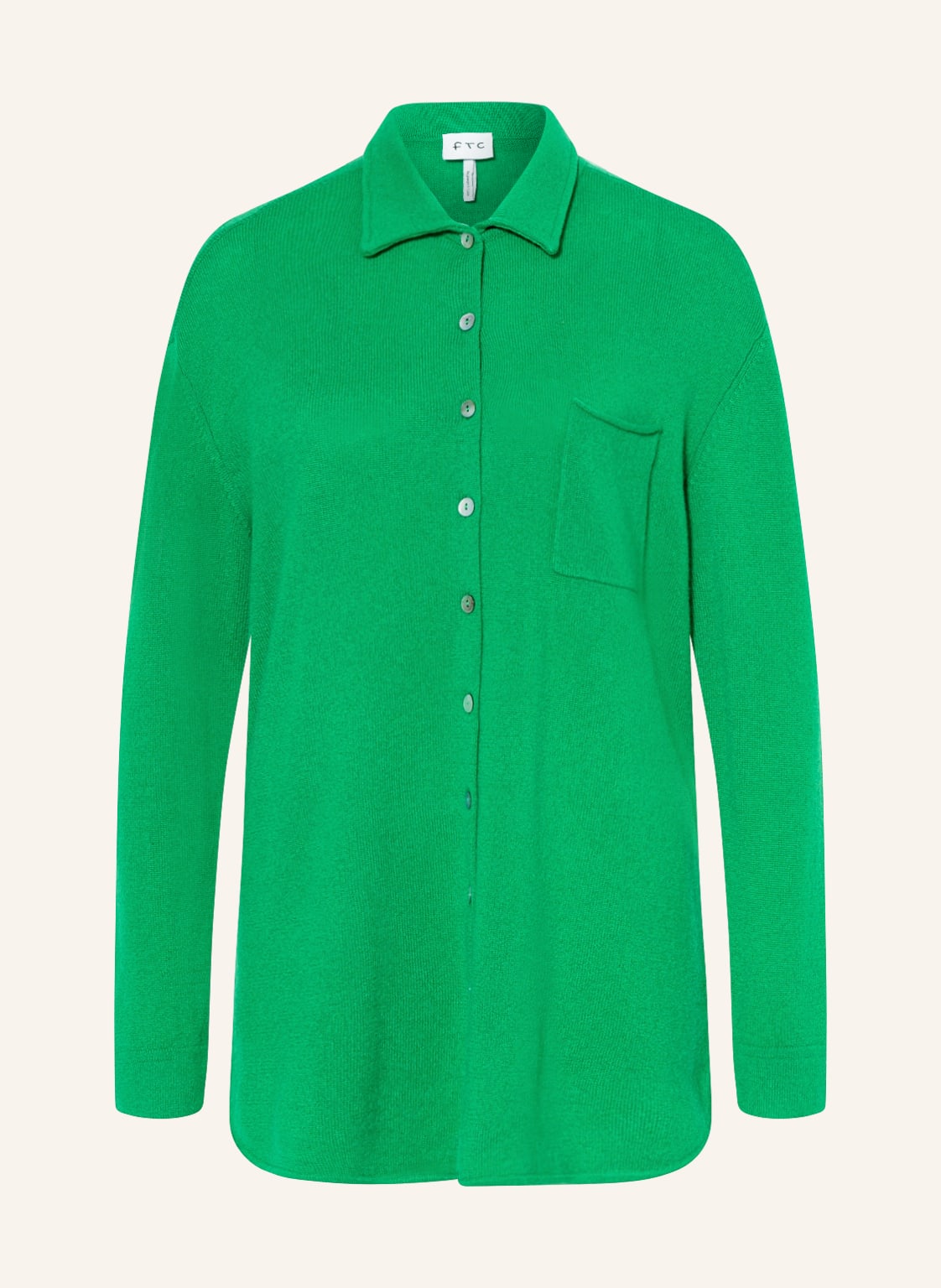 Image of Ftc Cashmere Strickhemd Aus Cashmere gruen