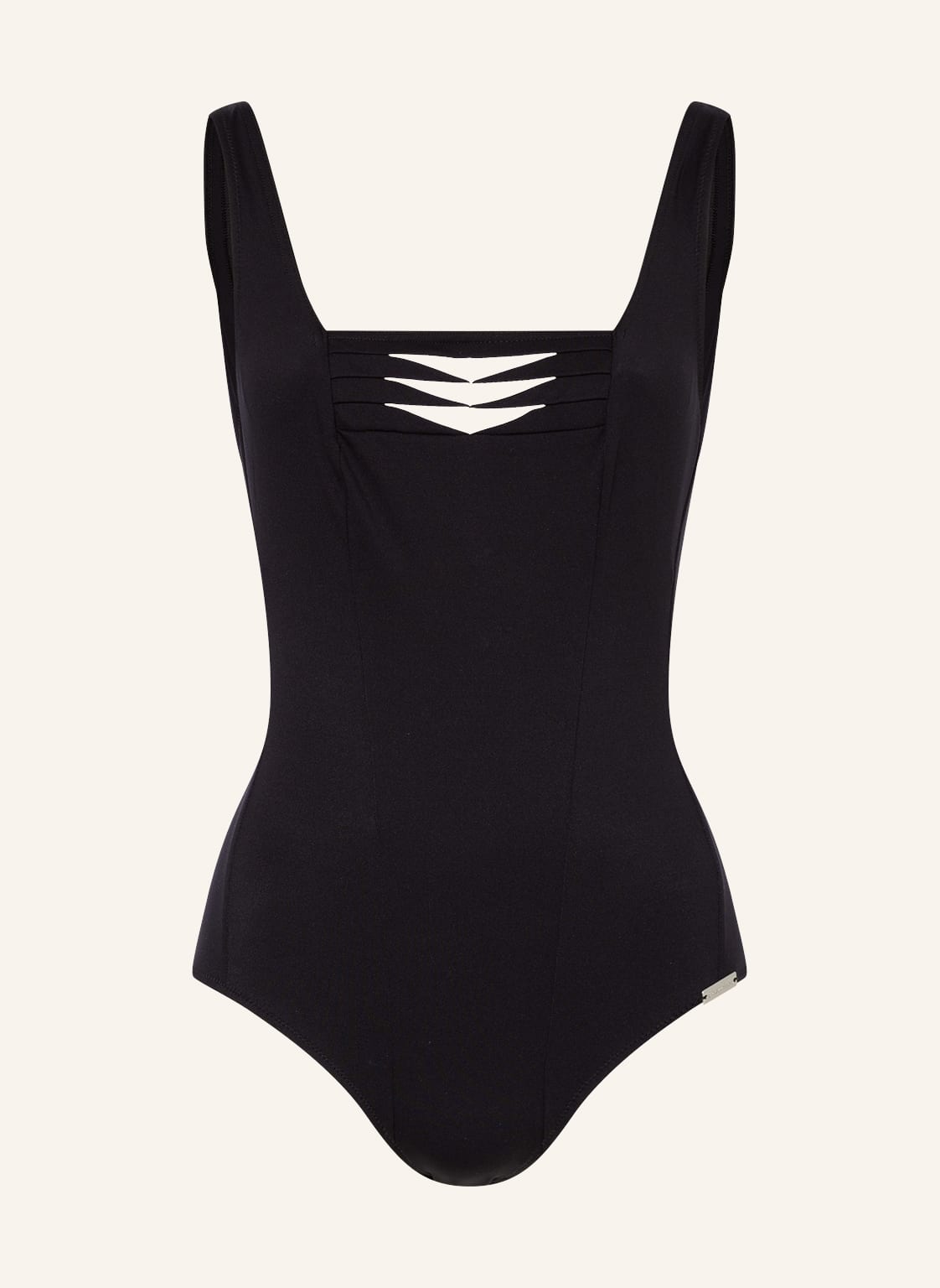 Image of Charmline Shape-Badeanzug Origami Artworks schwarz