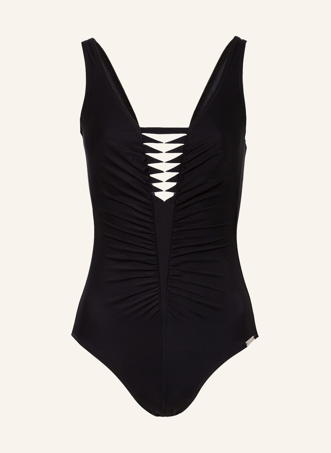 Image of Charmline Shape-Badeanzug Origami Artwork schwarz