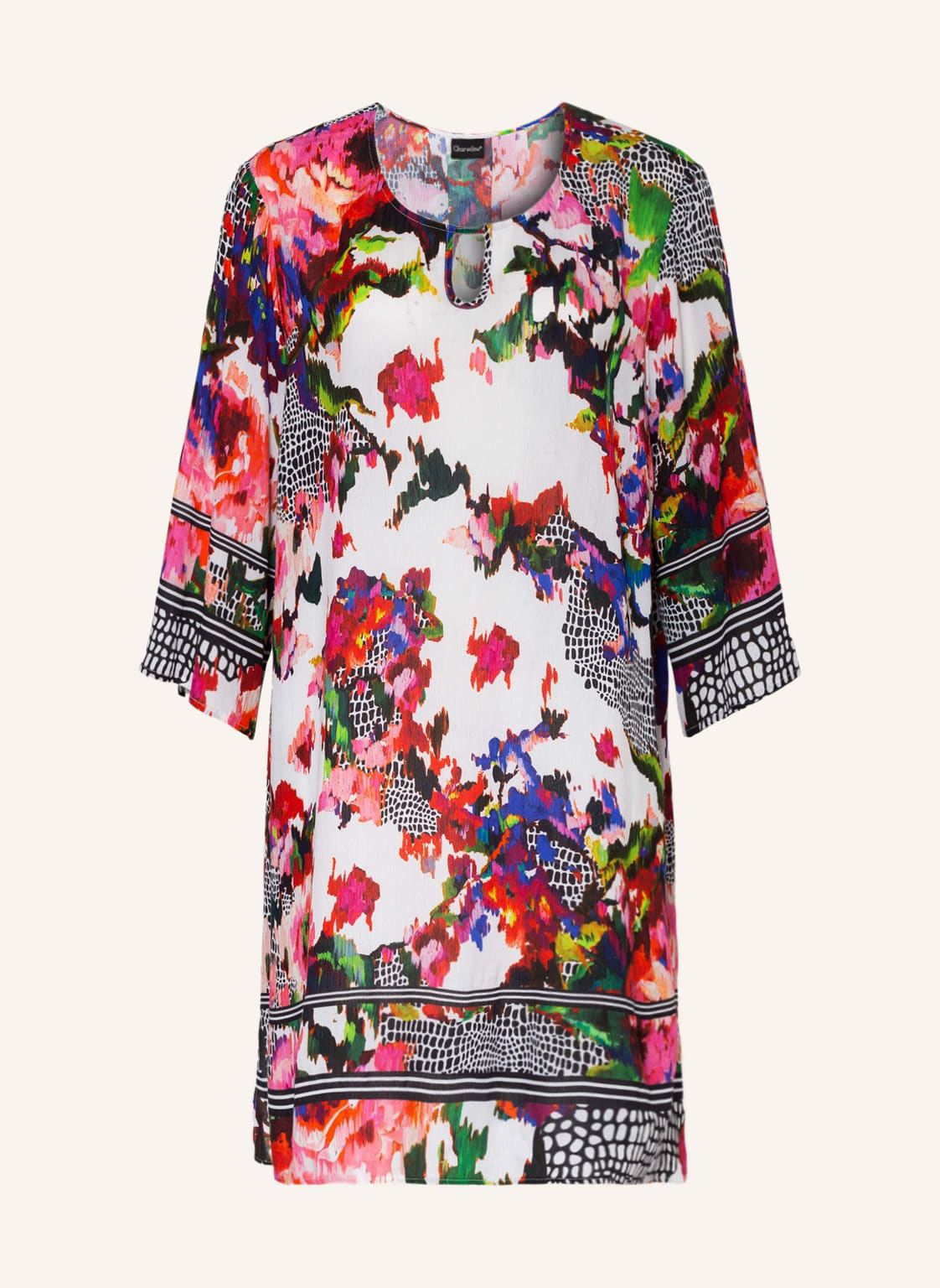 Image of Charmline Strandkleid Rose Garden Mit 3/4-Arm schwarz