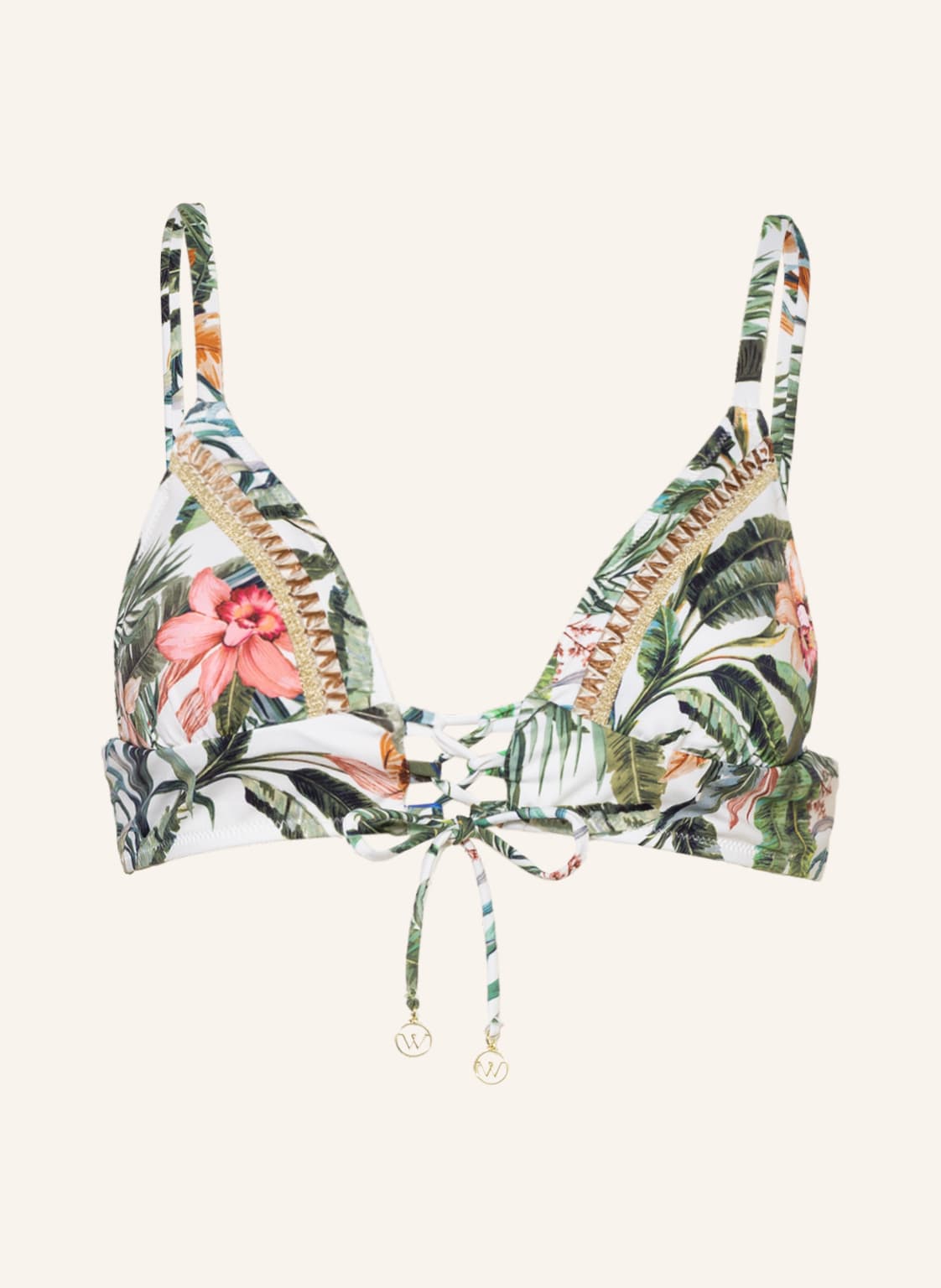 Image of Watercult Bralette-Bikini-Top Exotic Dive weiss