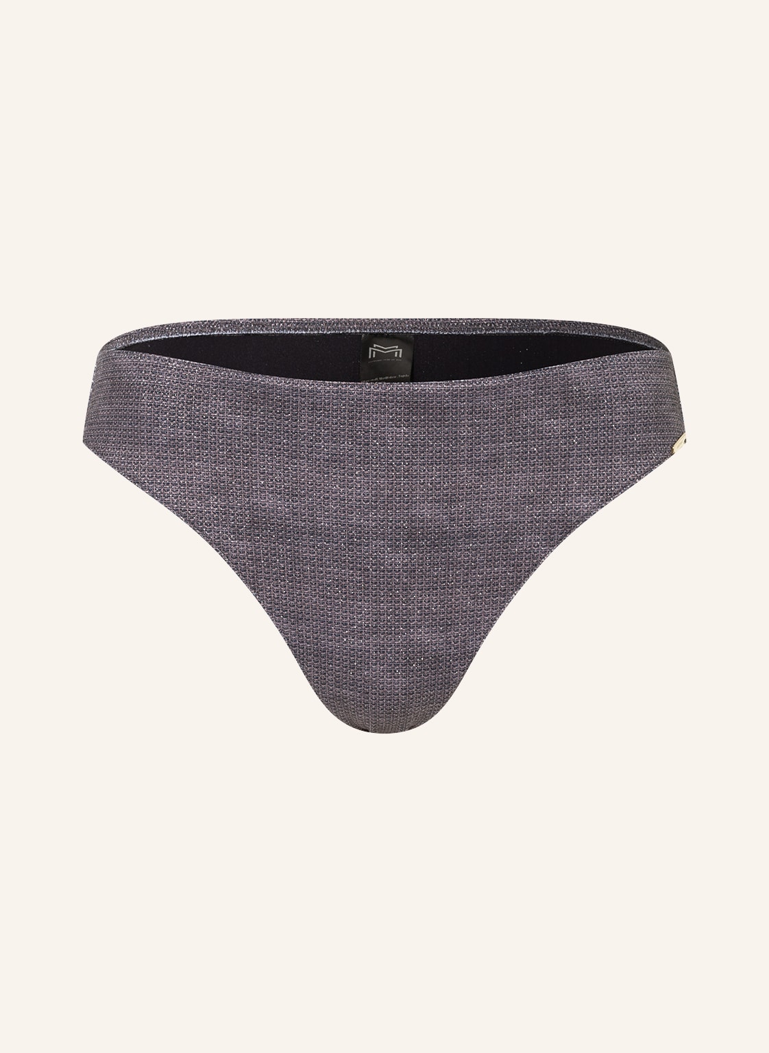Image of Maryan Mehlhorn Basic-Bikini-Hose Argentum Mit Glanzgarn silber