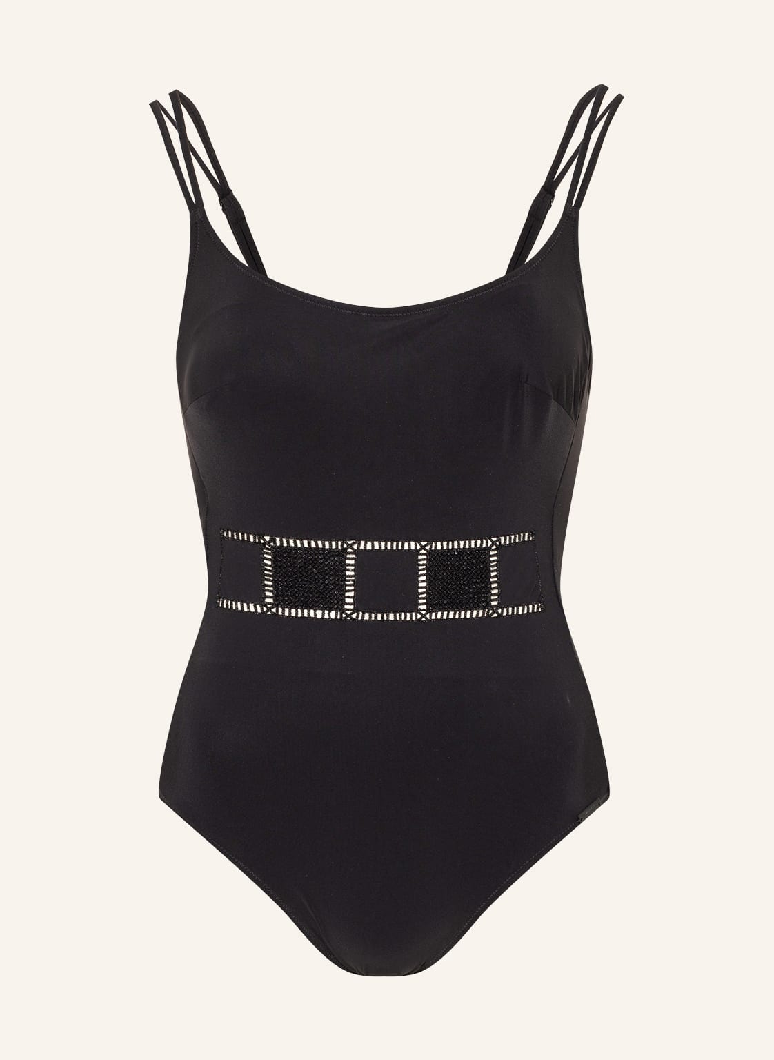 Image of Maryan Mehlhorn Bügel-Badeanzug Ouverture Mit Schmuckperlen schwarz