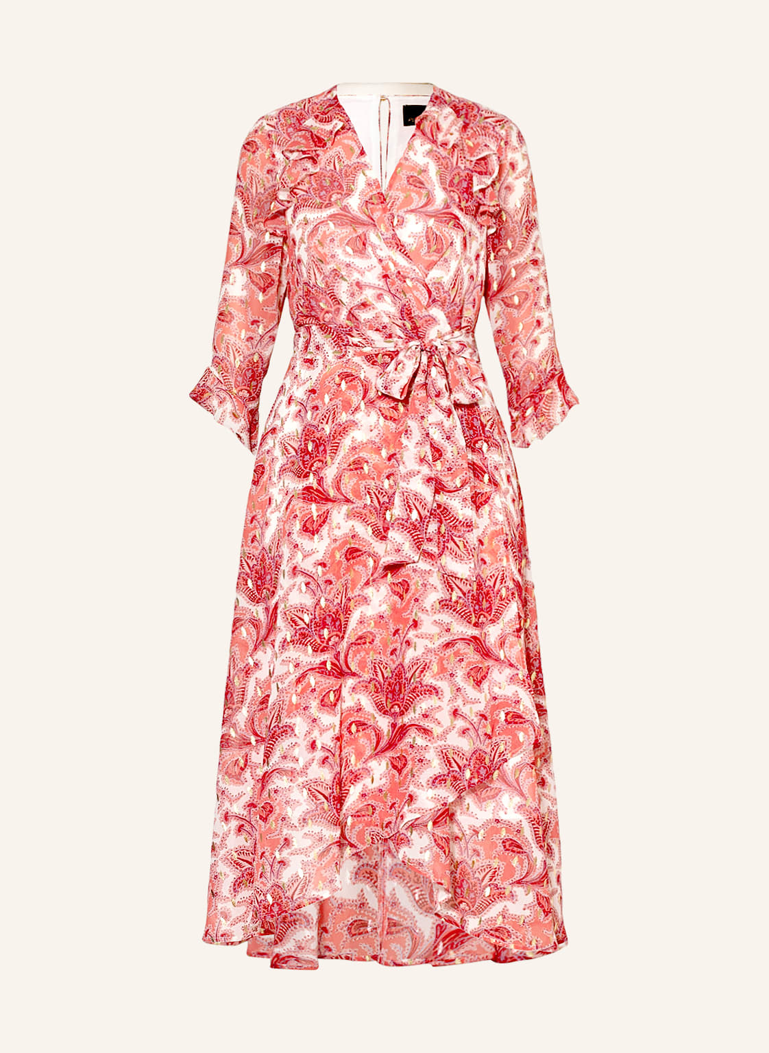 Image of Phase Eight Kleid Arabella In Wickeloptik rot