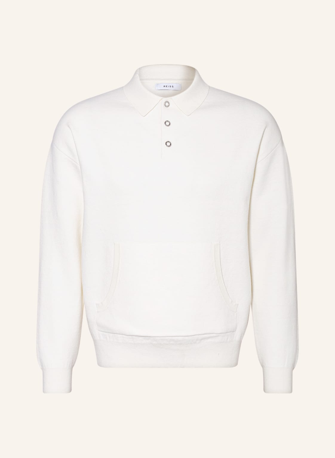 Image of Reiss Strick-Poloshirt Eats weiss