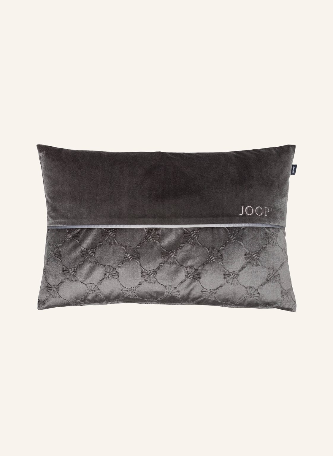 Image of Joop! Samt-Dekokissenhülle J!Scene grau