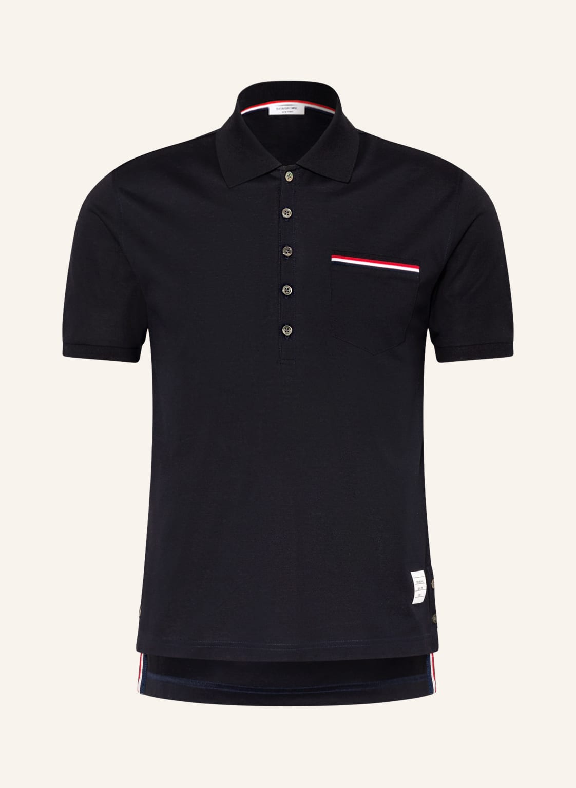 Image of Thom Browne. Piqué-Poloshirt blau