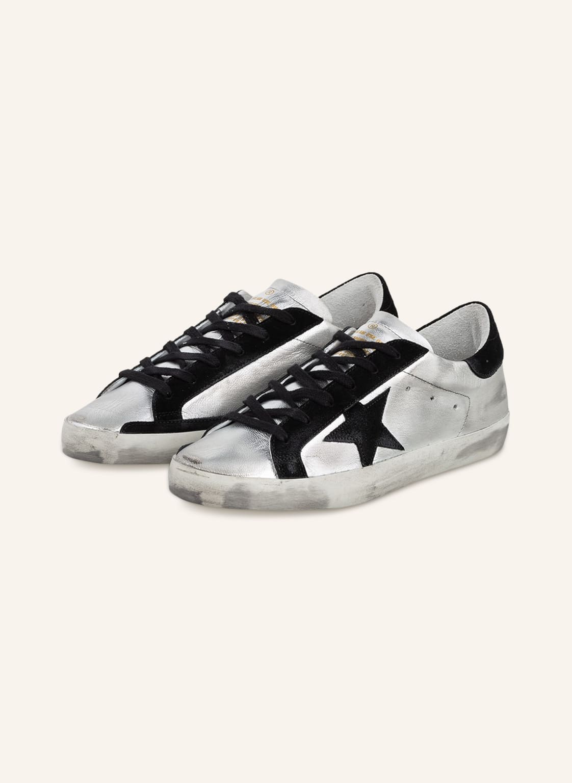 Image of Golden Goose Sneaker Super-Star silber