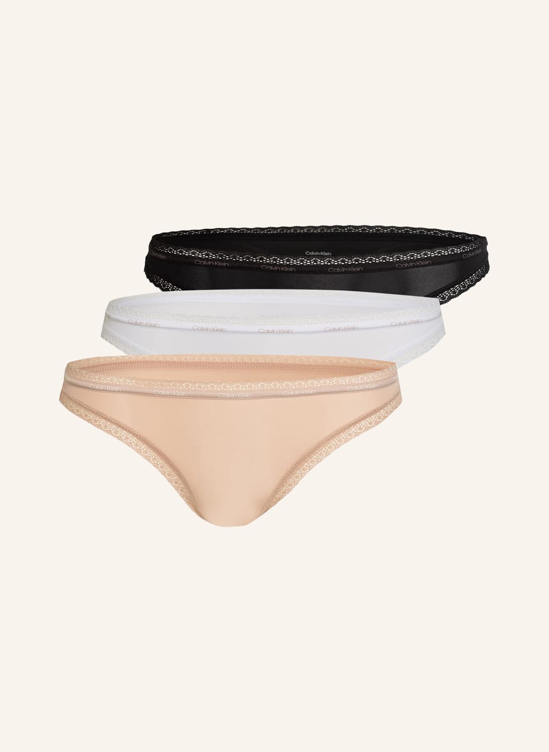 Image of Calvin Klein 3er-Pack Slips Bottoms Up schwarz