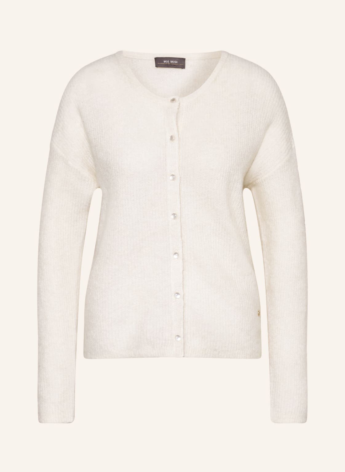Image of Mos Mosh Strickjacke Almine Mit Alpaka weiss
