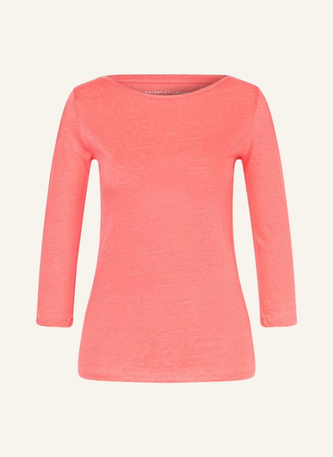 Image of Majestic Filatures Leinenshirt Mit 3/4-Arm rot
