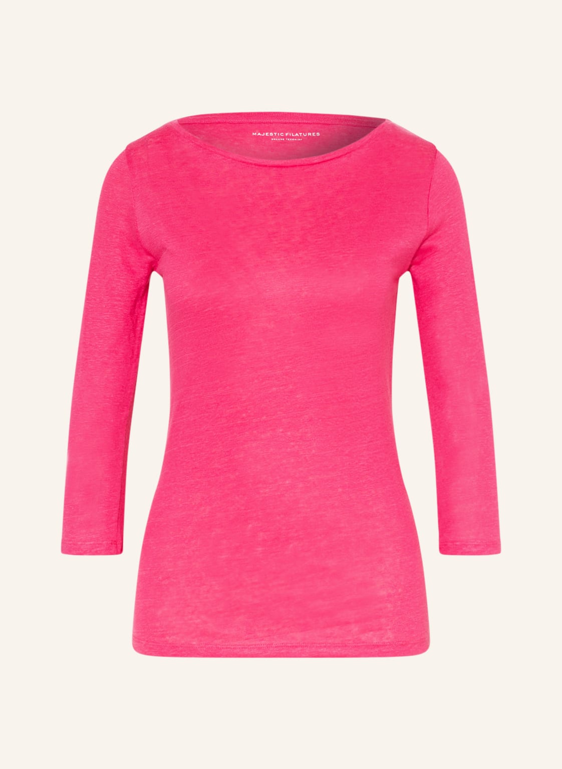 Image of Majestic Filatures Leinenshirt Mit 3/4-Arm pink