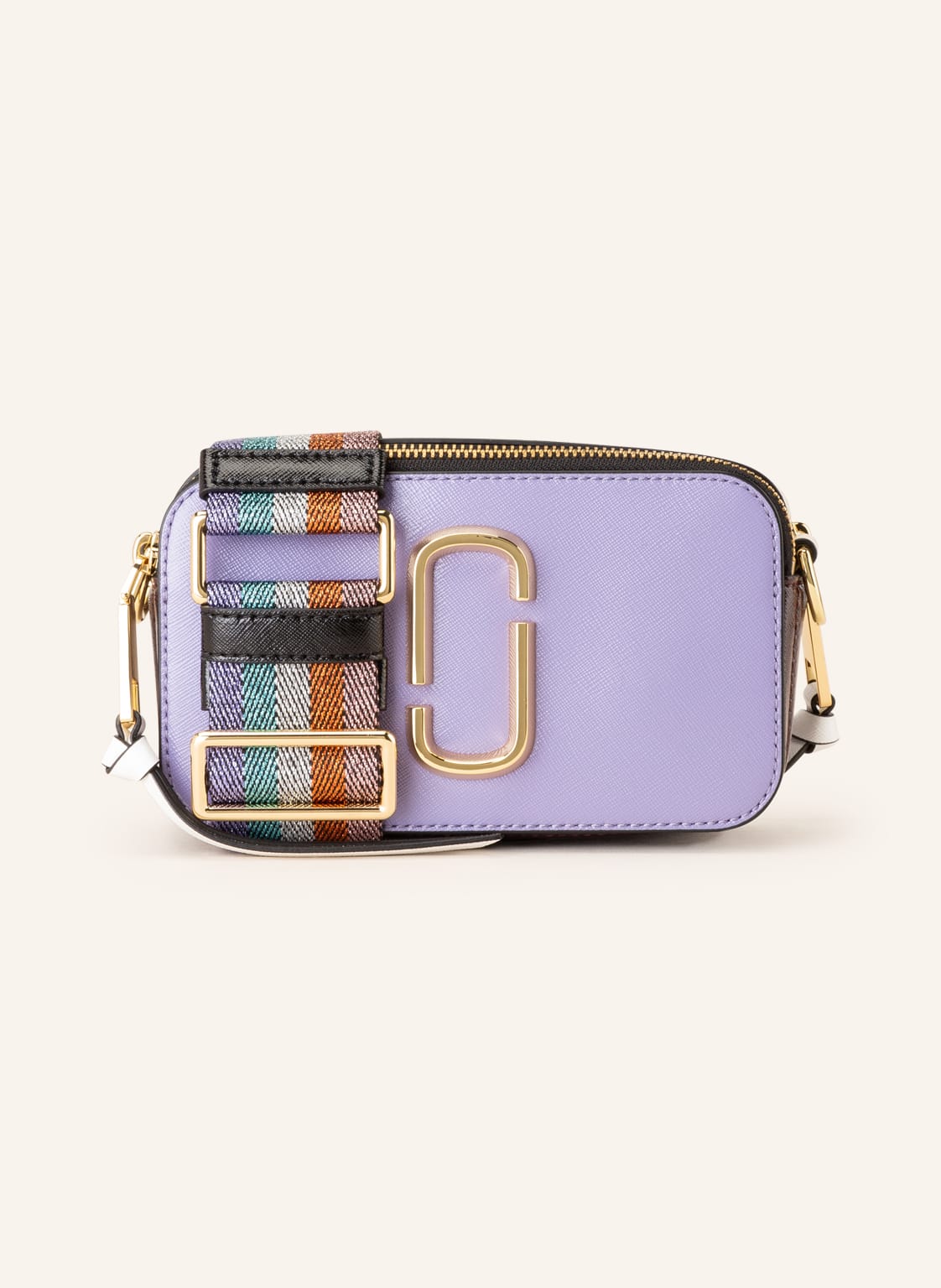 Image of Marc Jacobs Saffiano-Umhängetasche Snapshot violett