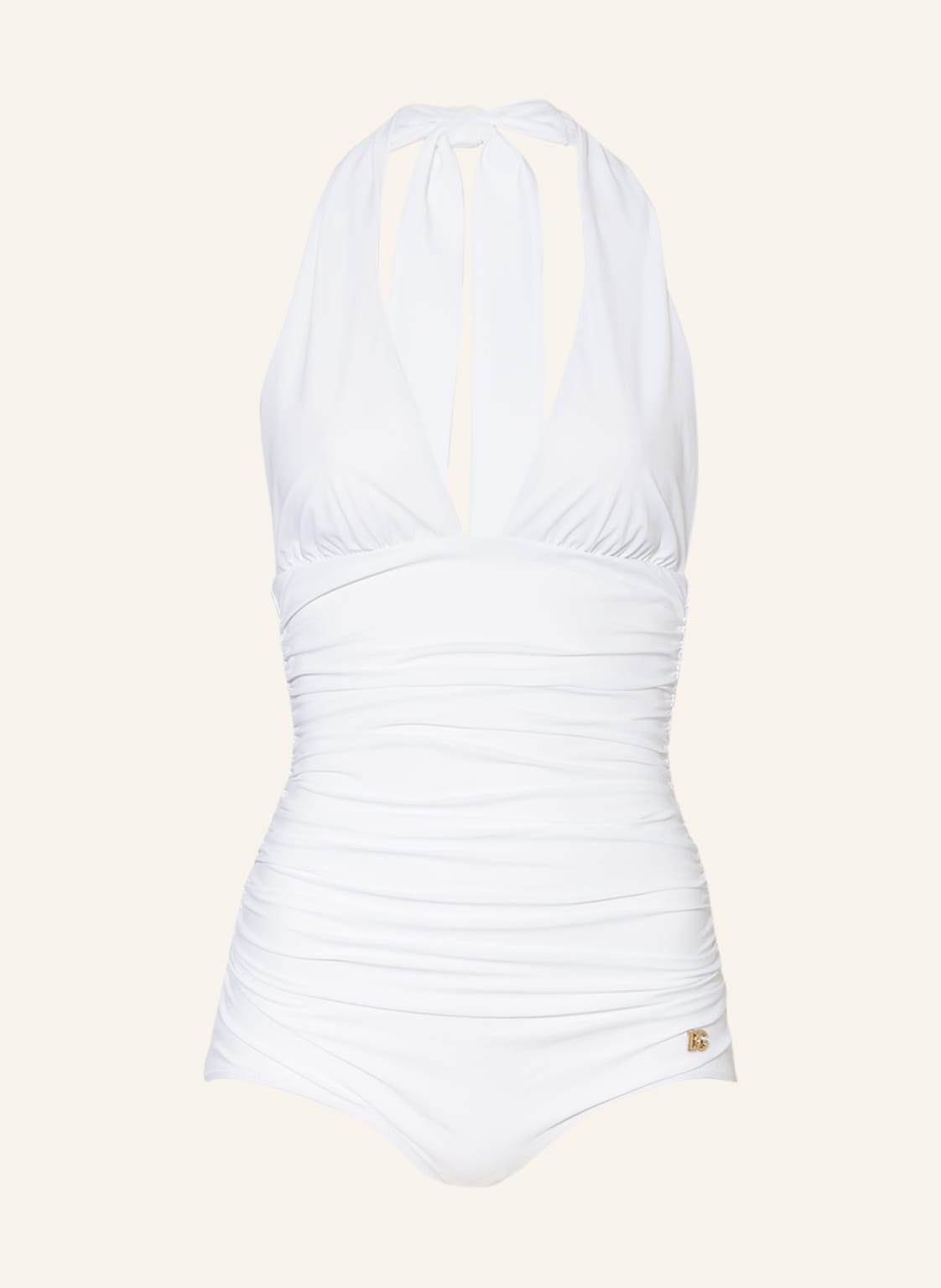 Image of Dolce & Gabbana Neckholder-Badeanzug weiss