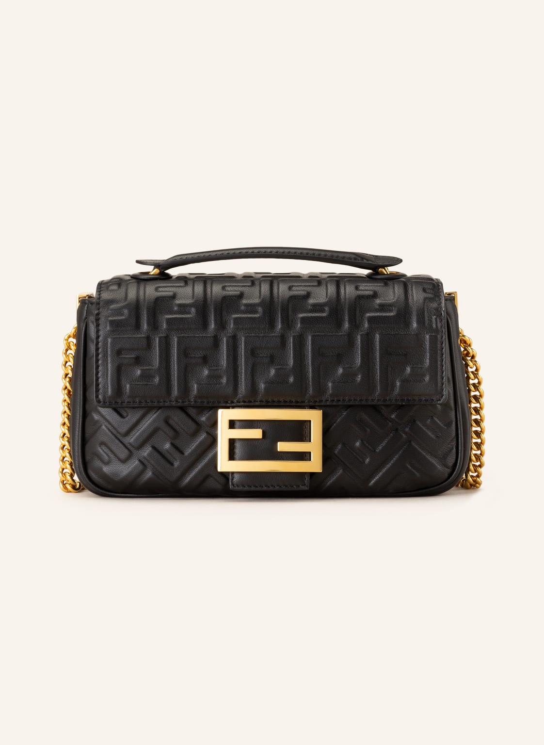 Image of Fendi Umhängetasche Baguette Midi schwarz