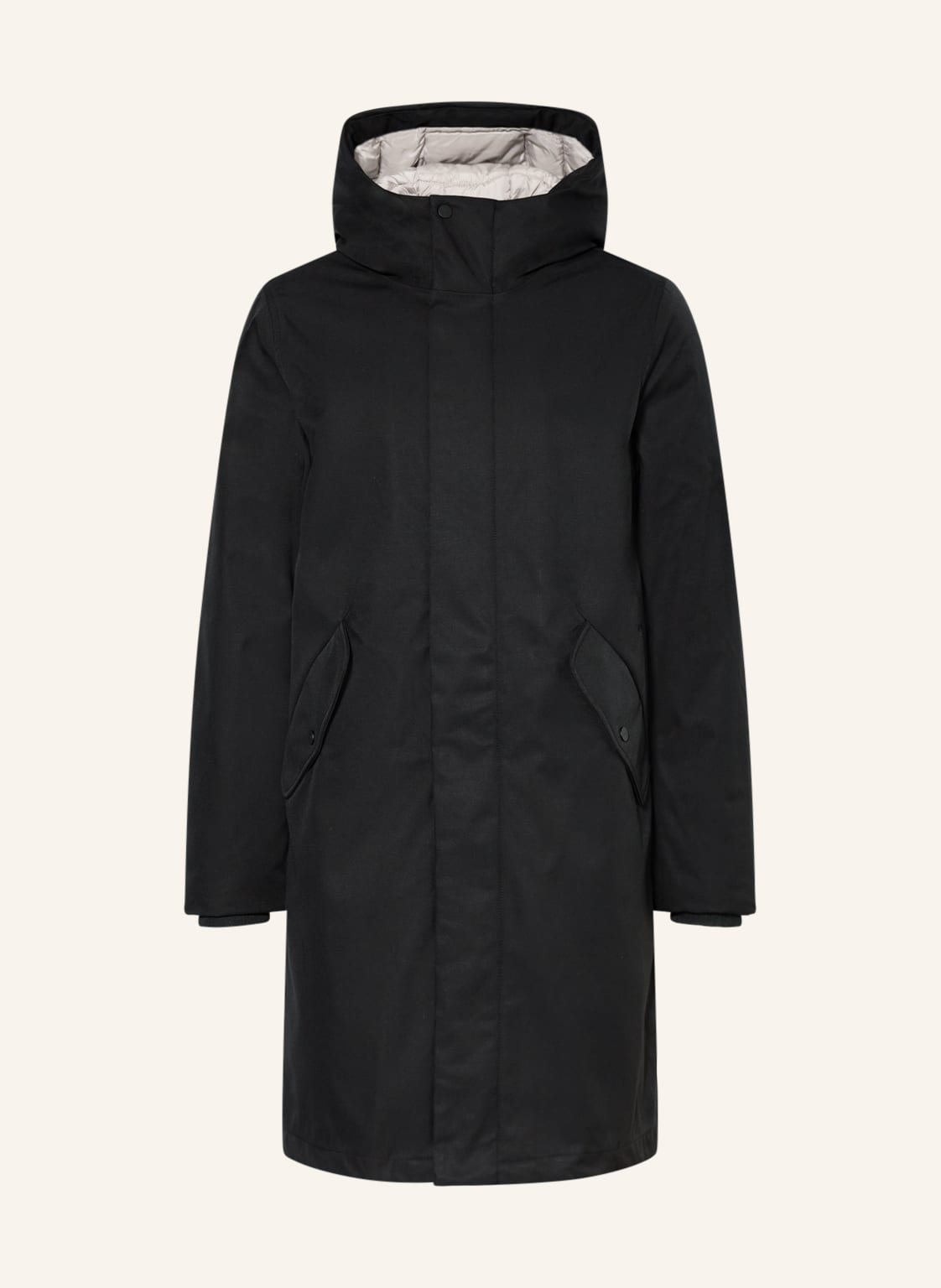 Image of Elvine Parka Sakeus Mit Kunstfell schwarz