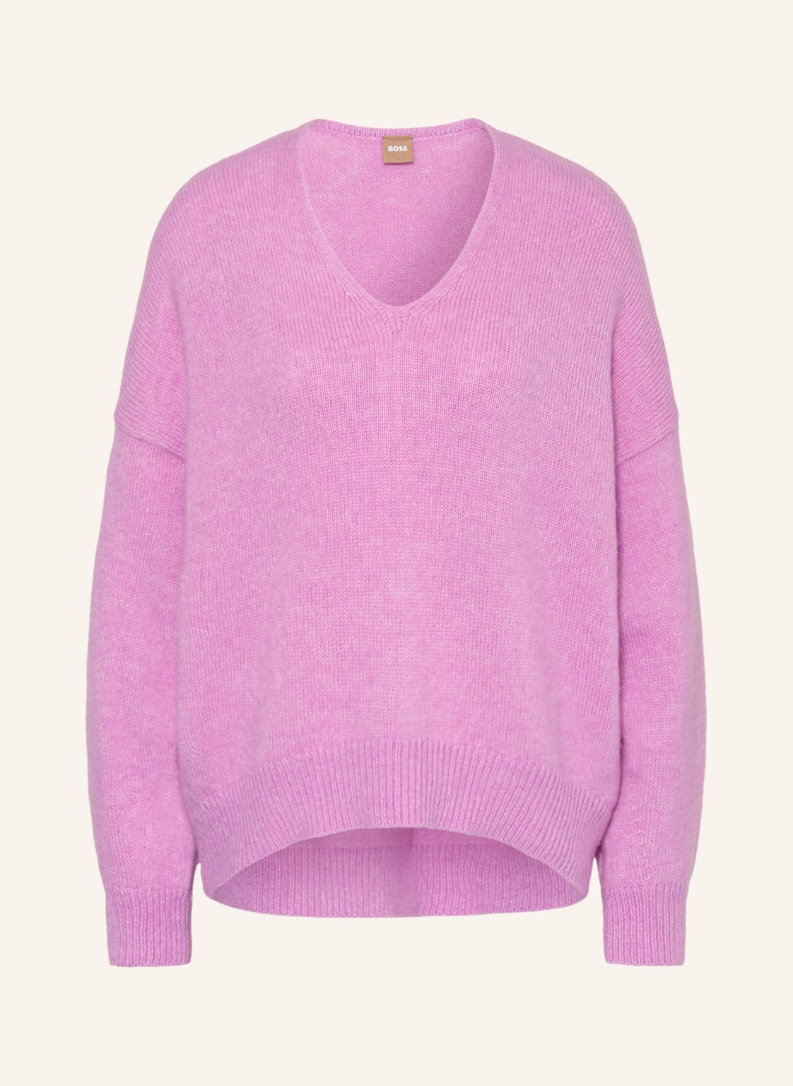 Image of Boss Oversized-Pullover Fondianan Mit Alpaka rosa